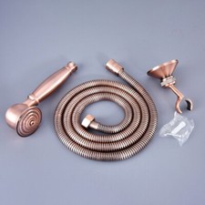 Antique Red Copper Hand Held Shower Head With Shower Bracket 1.5m Hose