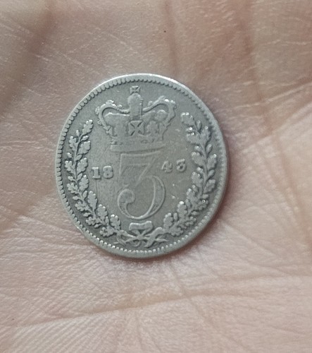 Victoria silver three - three, pence