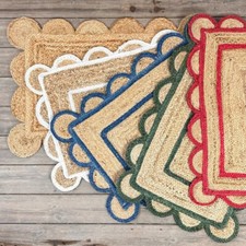 Rug scallop hallway carpet - rug,