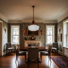 Vintage Art Deco Large Opaline Milk Glass Schoolhouse Pendant Light Fixture 1930