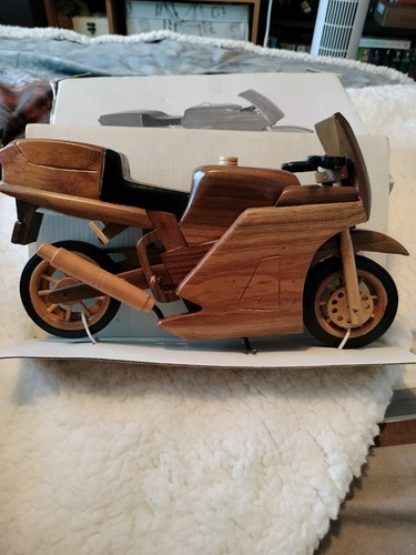 Handcrafted wooden motorbike - handcrafted,