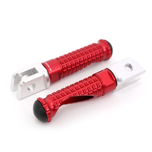 Red billet front footpegs - red,
