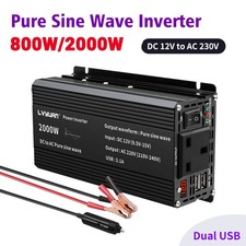 800W 2000W Peak Pure Sine Wave