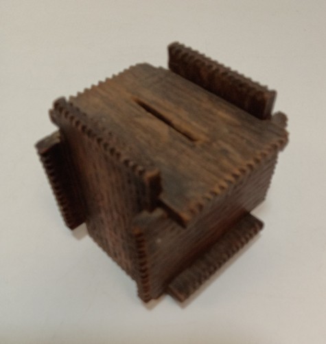 Wooden box slotted design - box,