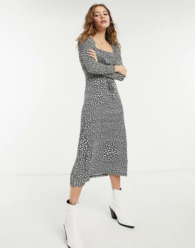 Topshop star print mesh - , midi