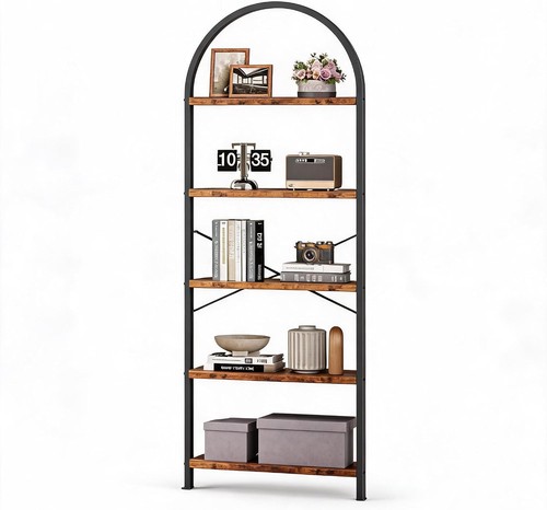 Tier arched bookshelf - 5-tier, modern