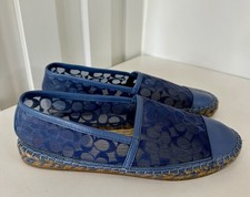 Coach Cleo Espadrilles womens flat sandals Shoes blue US 6.5 EU 37 UK 4 / 4.5