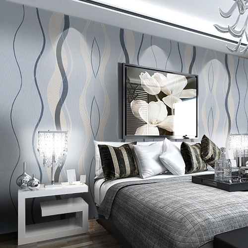 Stripe curve wall paper - stripe,