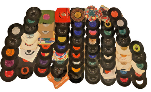 Vinyl record singles huge - record,