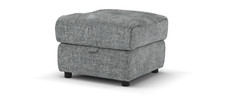 Gracie Fabric Storage Footstool in Platinum