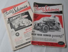 2 x Factor Salesman Magazine June 1946 Summer 1948 Vintage Motor ads Two Colour
