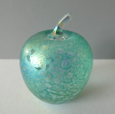 Heron Glass Apple Paperweight