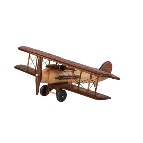 Wooden biplane model - wooden,