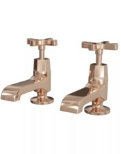 rose gold art deco basin taps & waste CASSELLIE ADE006 METALLIC