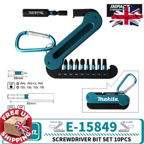 Makita 10pc black impact - "makita,
