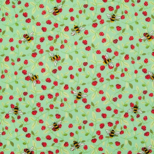 Floral cotton fabric rose - fabric, &