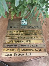 Interesting brass address plaque from demolished building X8 Pieces 