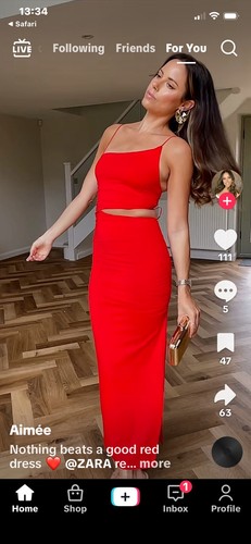 Zara red cut out - red, dress