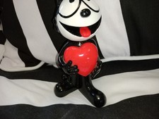 Korky the cat Vintage Black Figure Love Heart Standing Ornament Comic 