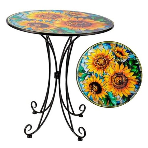Side table outdoor metal - 18",