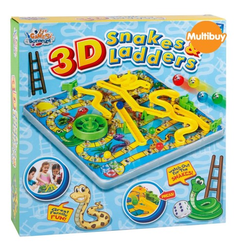 Snakes and ladders board - 3d,