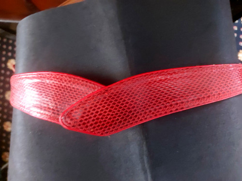 Vintage red snakeskin - vintage, belt