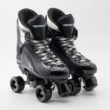 Ventro Pro Turbo Quad Roller Skates, Turbo 33 Style - Black Rio Coaster Wheels