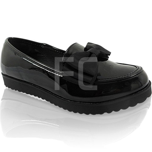Flat loafers shoes bow girls - shoes,