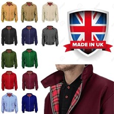 Mens Classic Vintage Scooter 1Harrington1 Bomber Jacket | Tartan Lined | Biker