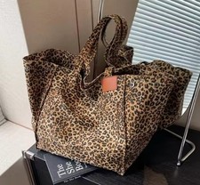 Extra Large Adjustable Leopard Print Tote Bag Shopping Shoulder UK SELLER