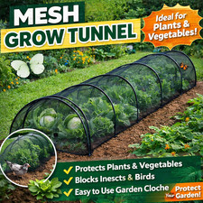 Black mesh net grow tunnel - black,