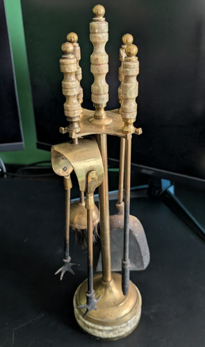 Vintage brass fire - fire, tools