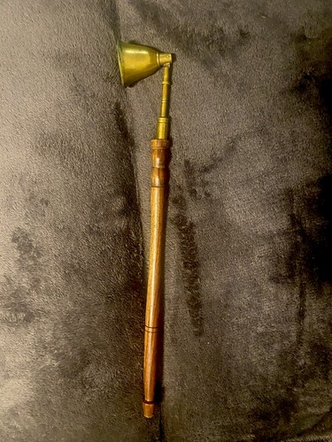 Brass candle snuffer with - brass,