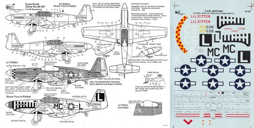 Superscale decals 51c b - 1/48, p-51c/b