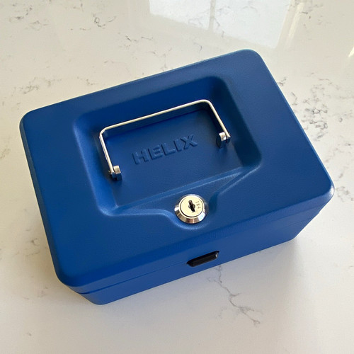 Helix blue cash box till - box,