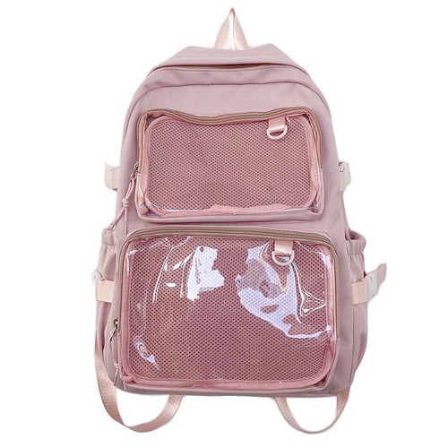 School bag with clear - clear, window