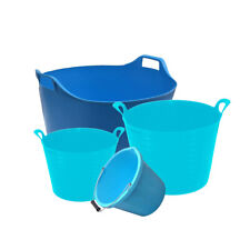 Flexi Tubs Plastic Work Trug Builder's Buckets SKY BLUE Various Sizes/Type UK