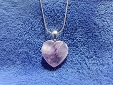 Amethyst Heart Pendant Silver