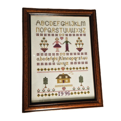 Finished cross stitch alphabet - cross,
