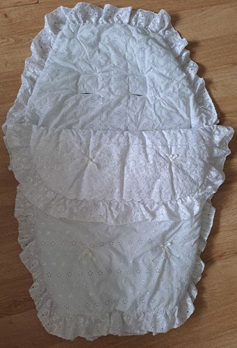 White broidery anglaise pram - anglaise,