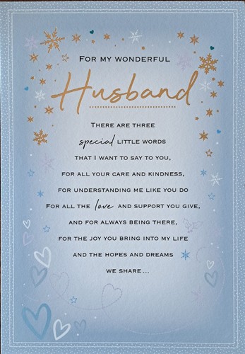 Husband christmas card - husband,