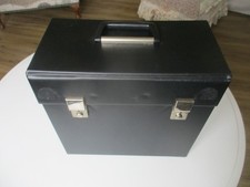 Vintage Black Record Case c/w Carry Handle for 12 Inch Vinyl LP Albums