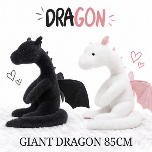 Giant dragon plush - toy, 85cm