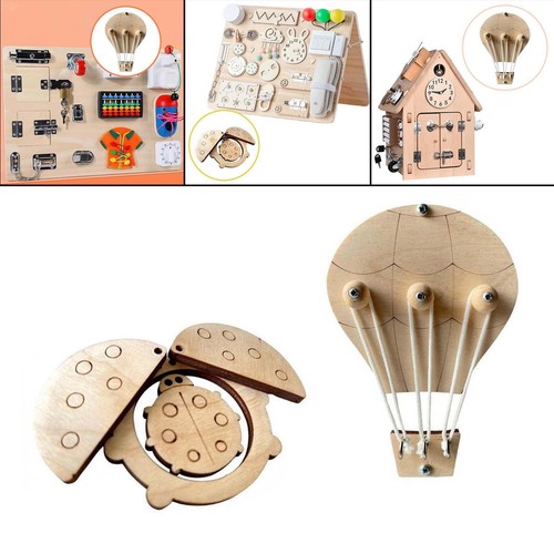 Pieces montessori busy board - pieces,