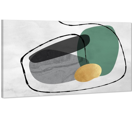 Abstract green grey stones - green,
