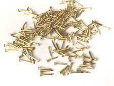100 escutcheon pins - , brass