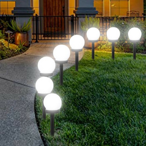 Round solar garden lights - garden,