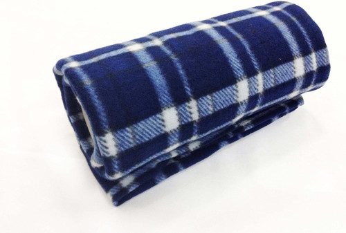 Navy blue tartan check polar - navy,