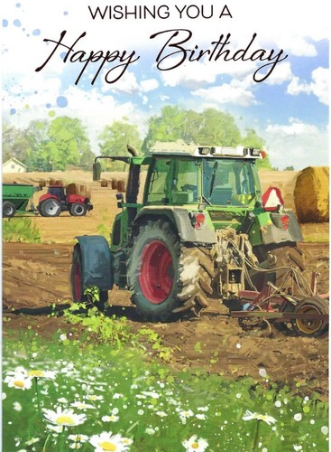 Male open birthday card - open,