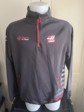 HAAS F1 TEAM ISSUE 1/4 ZIP SWEATSHIRT MENS LARGE 2017 SEASON - LAST ONE IN STOCK